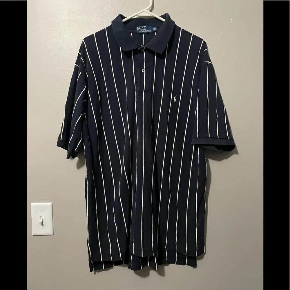 VINTAGE Polo Ralph Lauren short sleeve collar shirt XLT